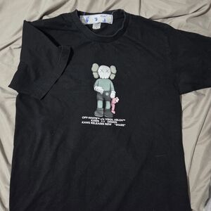 Off-White Black KAWS Companion Graphic Tee